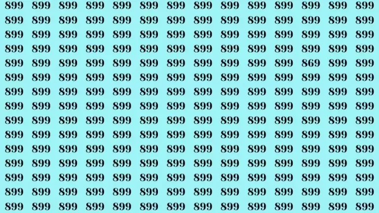 Optical Illusion Brain Test: If you have Sharp Eyes Find the number 869 in 20 Secs