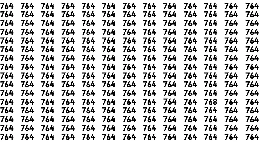 Test Visual Acuity: If you have Eagle Eyes Find the Number 768 in 15 Secs