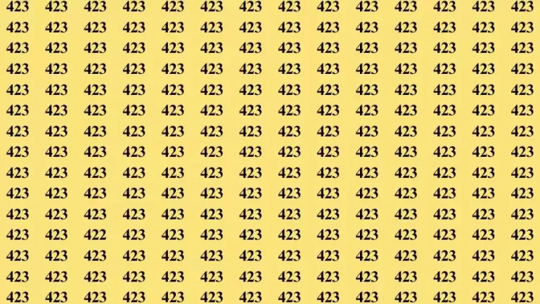 Optical Illusion Brain Test: If you have Eagle Eyes Find the Number 422 among 423 in 15 Secs