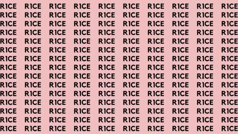 Observation Brain Test: If you have Sharp Eyes Find the word Rice in 20 Secs