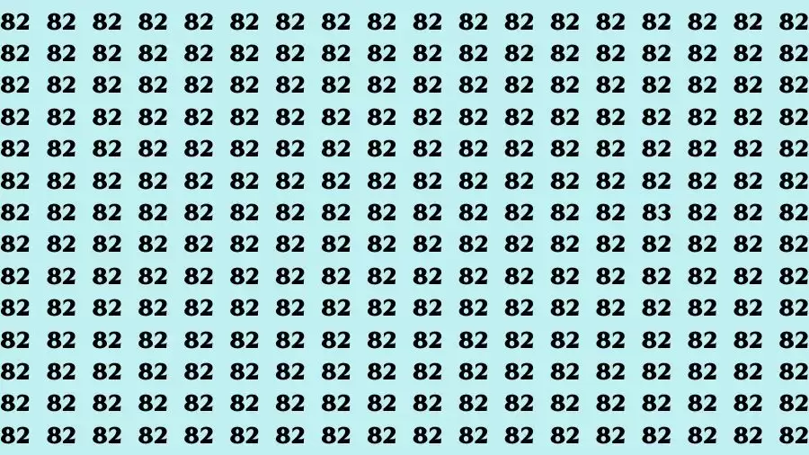 Optical Illusion Brain Challenge: If you have 50/50 Vision Find the number 83 in 12 Secs