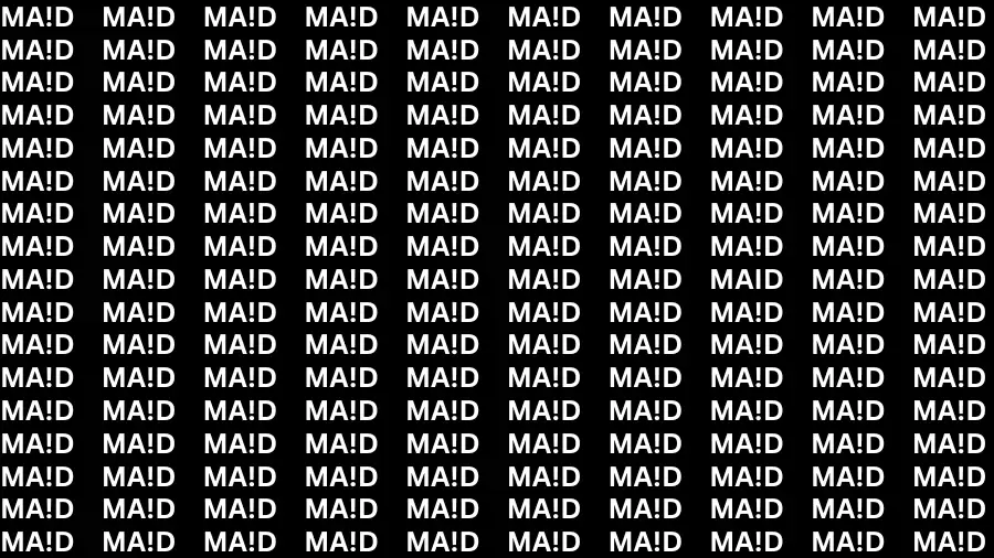 Brain Test: If you have Eagle Eyes Find the word Maid in 15 Secs