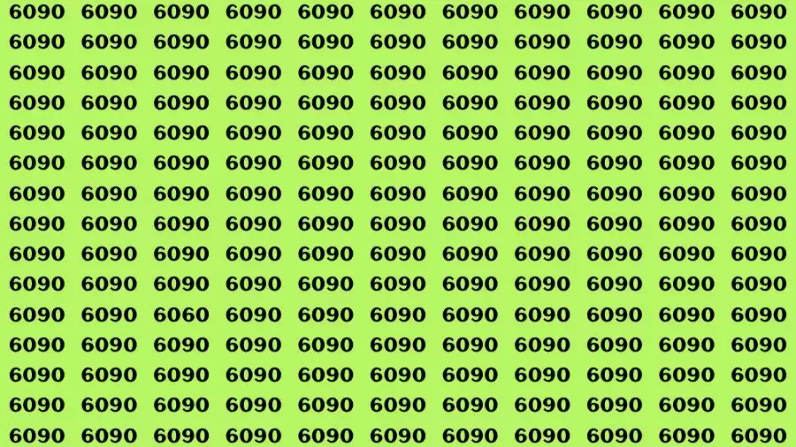 Optical Illusion Brain Challenge: If you have Hawk Eyes Find the Number 6060 in 15 Secs