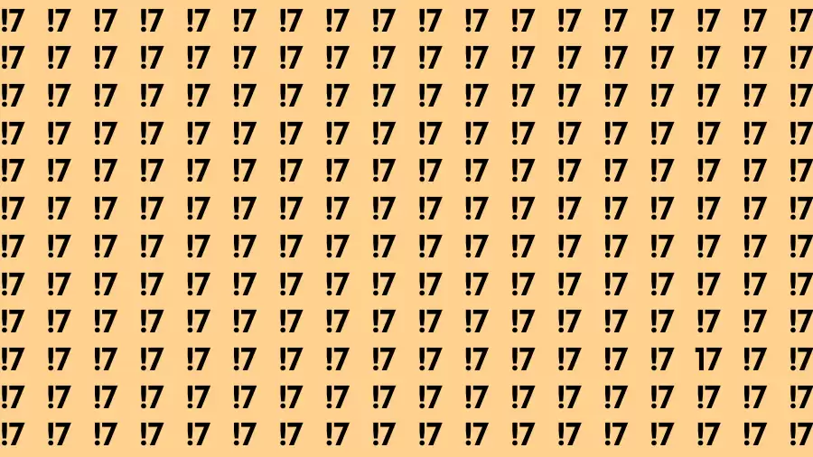 Test Visual Acuity: If you have Hawk Eyes Find the Number 17 in 15 Secs