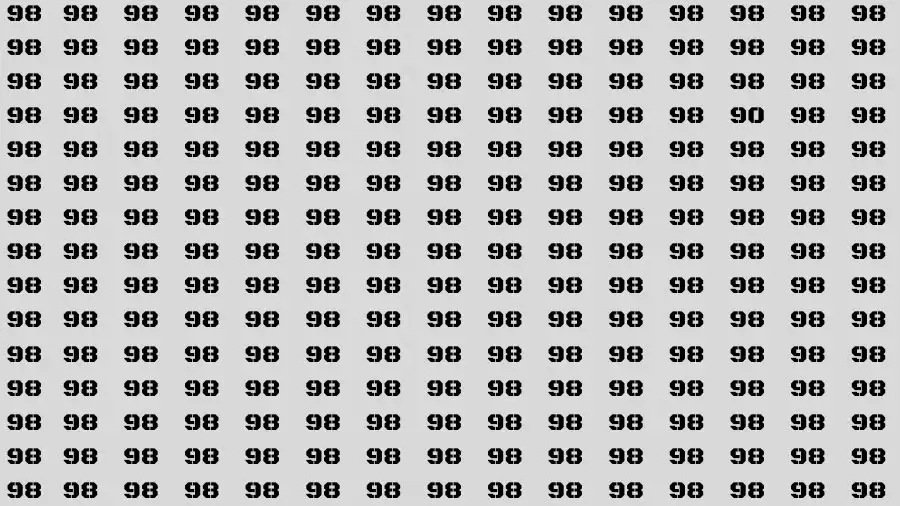 Optical Illusion Brain Test: If you have Eagle Eyes Find the Number 90 in 15 Secs