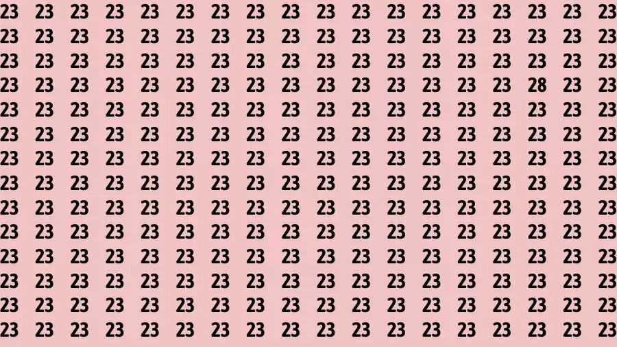 Optical Illusion Brain Test: If you have Eagle Eyes Find the Number 28 among 23 in 15 Secs