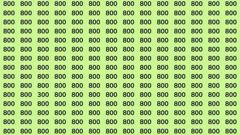 Optical Illusion Brain Challenge: If you have Hawk Eyes Find the Number 300 among 800 in 15 Secs