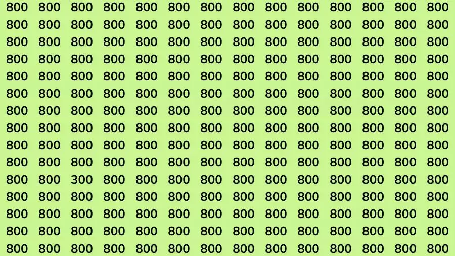 Optical Illusion Brain Challenge: If you have Hawk Eyes Find the Number 300 among 800 in 15 Secs