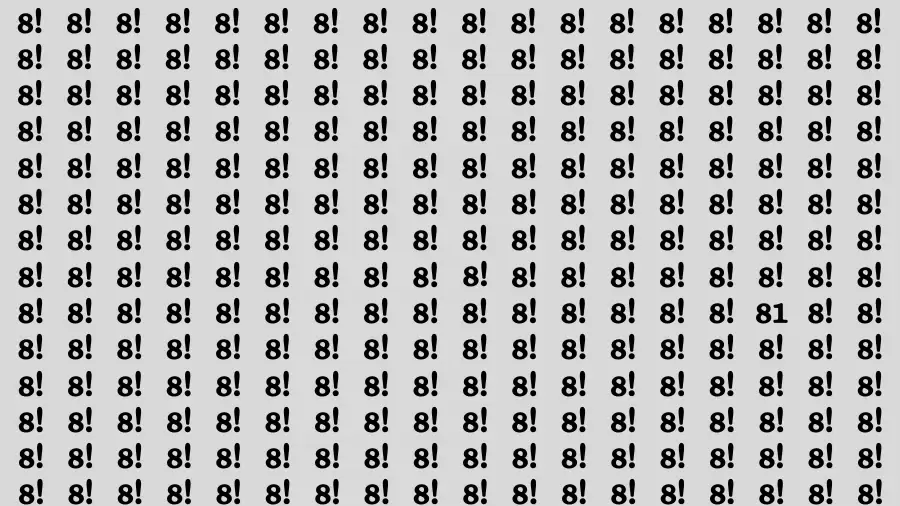 Observation Brain Challenge: If you have Hawk Eyes Find the Number 81 in 15 Secs