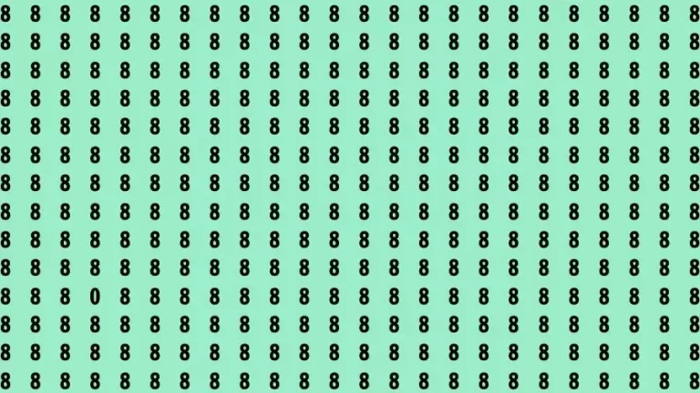 Optical Illusion Brain Challenge: If you have Hawk Eyes Find the Number 0 in 15 Secs