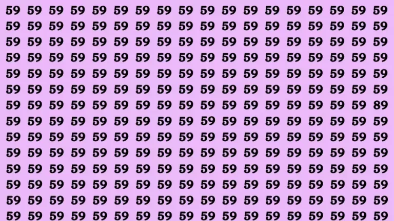 Observation Brain Challenge: If you have Eagle Eyes Find the number 89 in 12 Secs