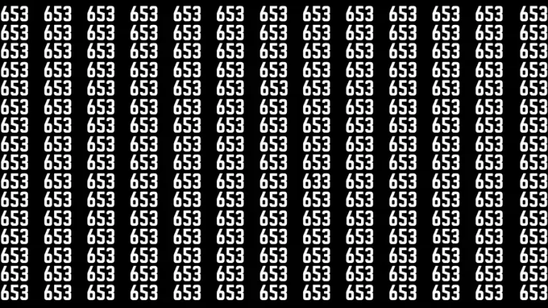 Observation Find it Out: If you have Sharp Eyes Find the number 633 among 653 in 20 Secs