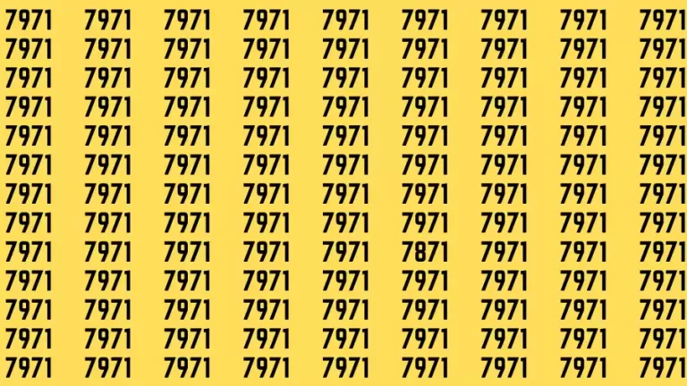 Observation Brain Challenge: If you have Hawk Eyes Find the Number 7871 in 15 Secs