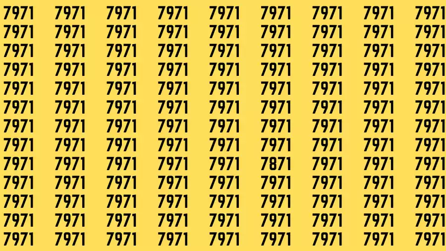 Observation Brain Challenge: If you have Hawk Eyes Find the Number 7871 in 15 Secs