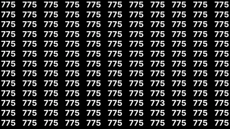 Observation Brain Challenge: If you have Hawk Eyes Find the Number 773 in 15 Secs