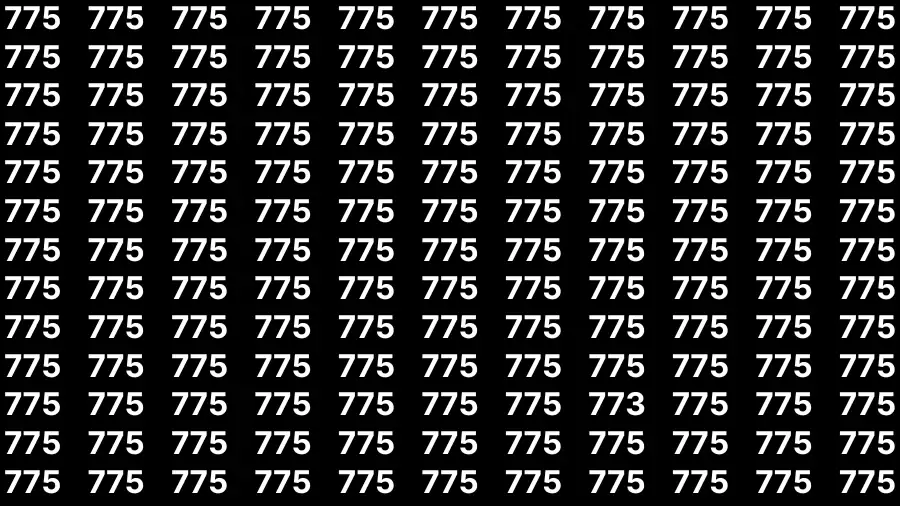 Observation Brain Challenge: If you have Hawk Eyes Find the Number 773 in 15 Secs