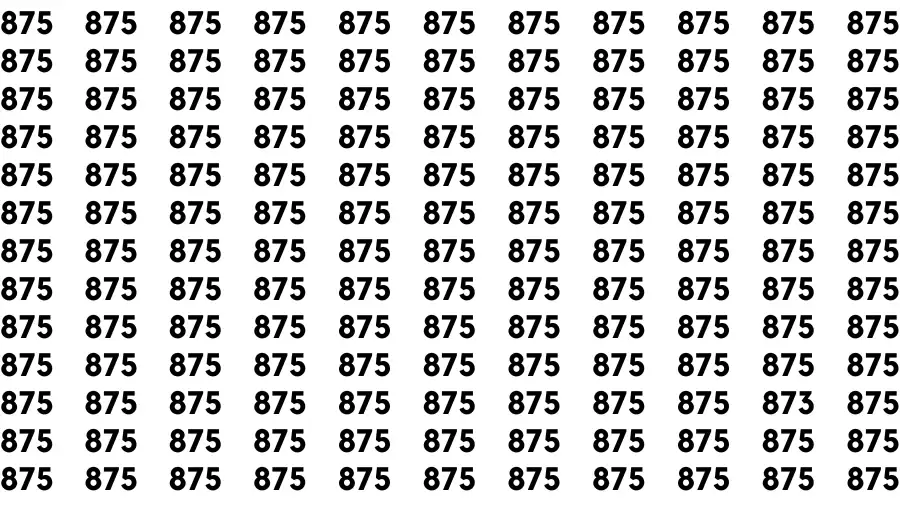 Test Visual Acuity: If you have 50/50 Vision Find the Number 873 in 15 Secs