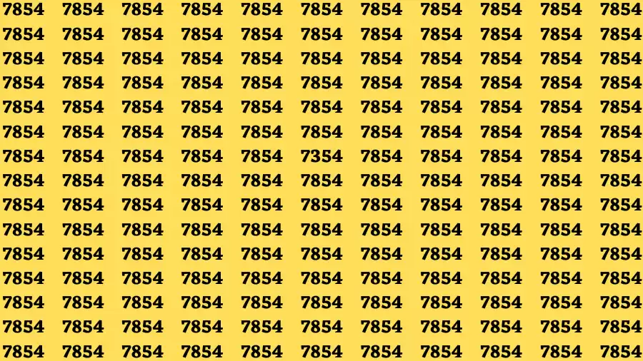 Brain Test: If you have Eagle Eyes Find the Number 7354 among 7854 in 15 Secs