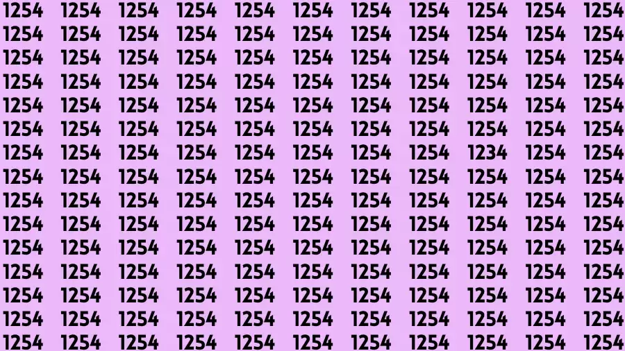 Observation Brain Test: If you have 50/50 Vision Find the Number 1234 in 15 Secs