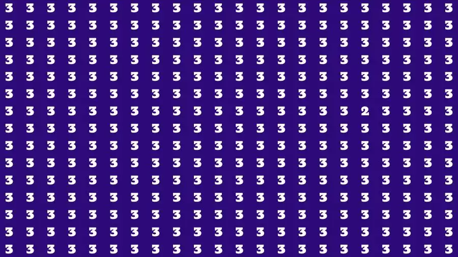 Optical Illusion Brain Challenge: If you have 50/50 Vision Find the number 2 in 12 Secs