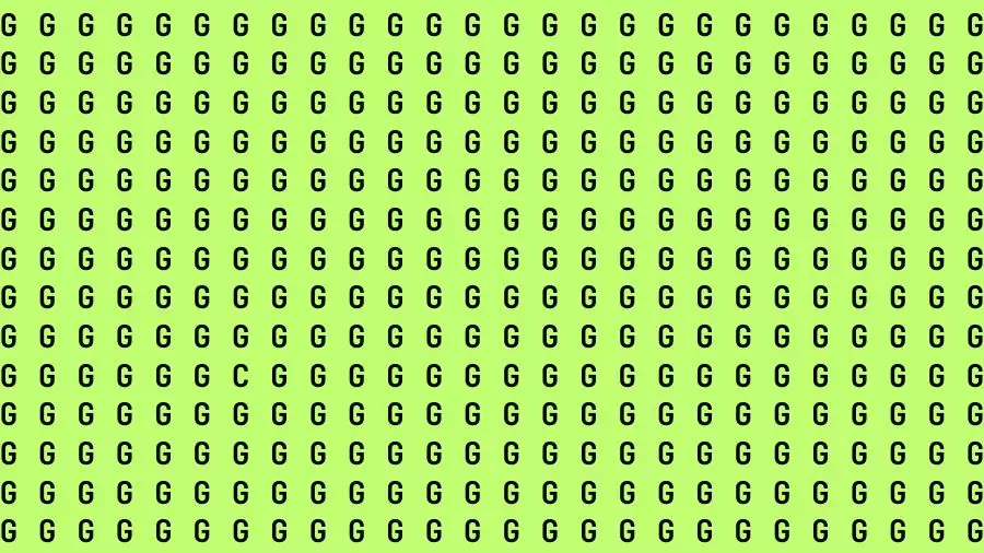 Optical Illusion Brain Challenge: If you have Hawk Eyes Find the Letter C in 15 Secs