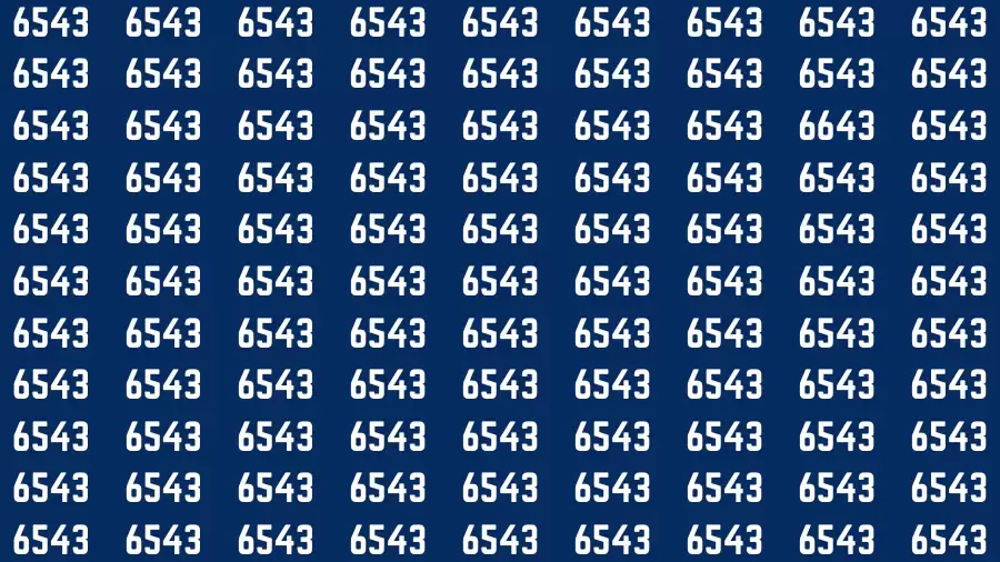 Test Visual Acuity: If you have 50/50 Vision Find the Number 6643 in 15 Secs