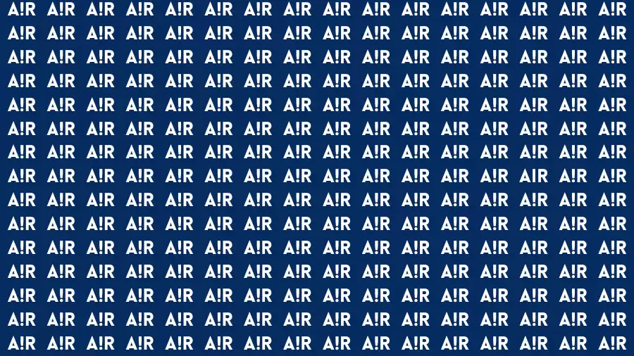 Test Visual Acuity: If you have Eagle Eyes Find the word Air in 15 Secs