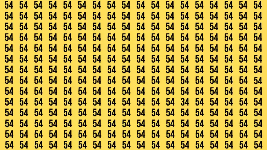 Observation Brain Challenge: If you have Eagle Eyes Find the number 34 in 12 Secs