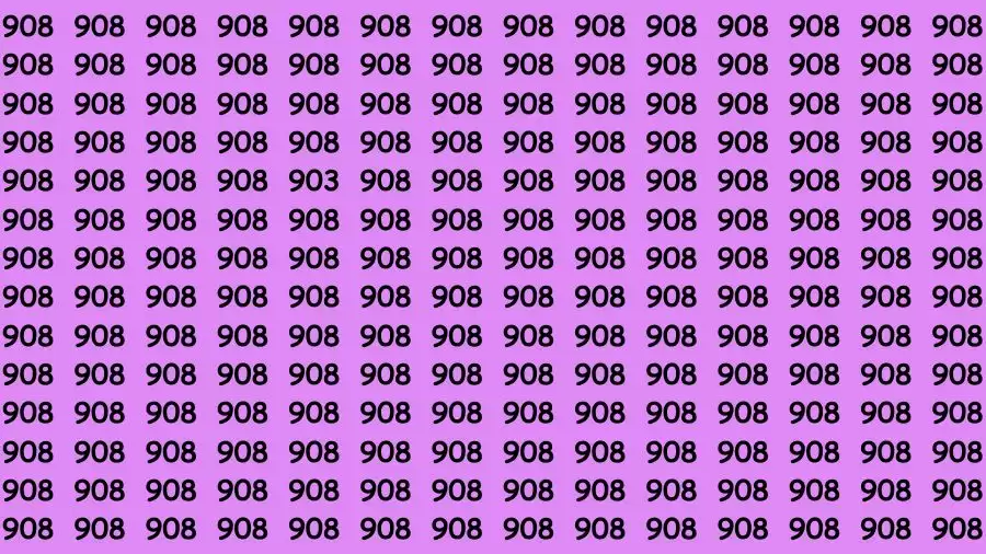 Optical Illusion Brain Test: If you have Sharp Eyes Find the number 903 in 20 Secs