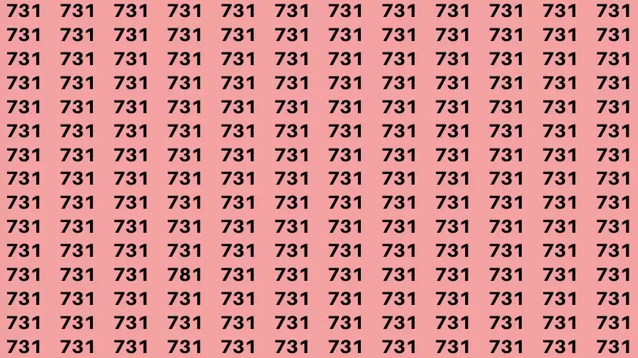 Optical Illusion Brain Test: If you have Eagle Eyes Find the Number 781 in 15 Secs