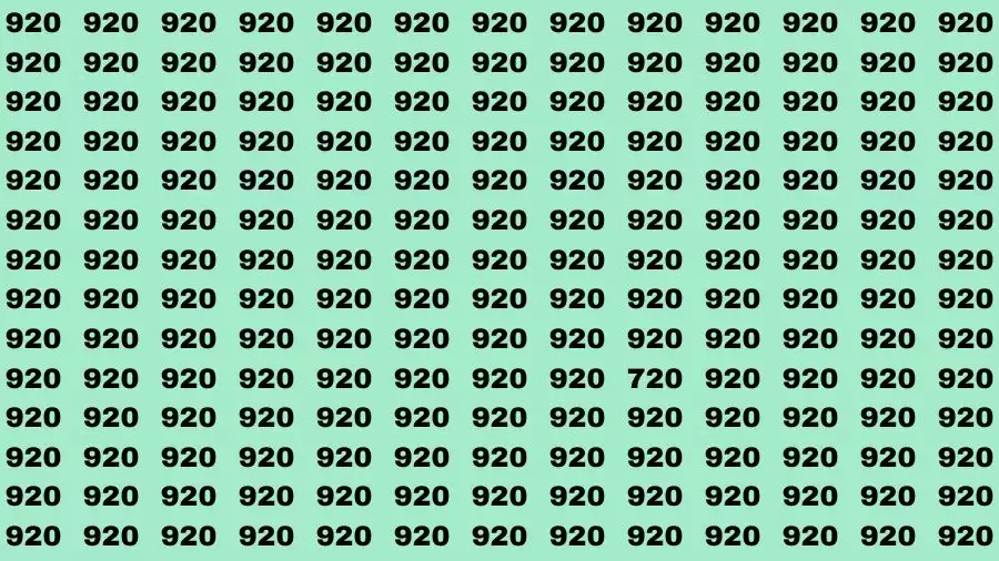 Optical Illusion Brain Test: If you have Sharp Eyes Find the number 720 in 20 Secs