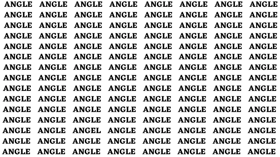 Test Visual Acuity: If you have Eagle Eyes Find the word Angel in 15 Secs