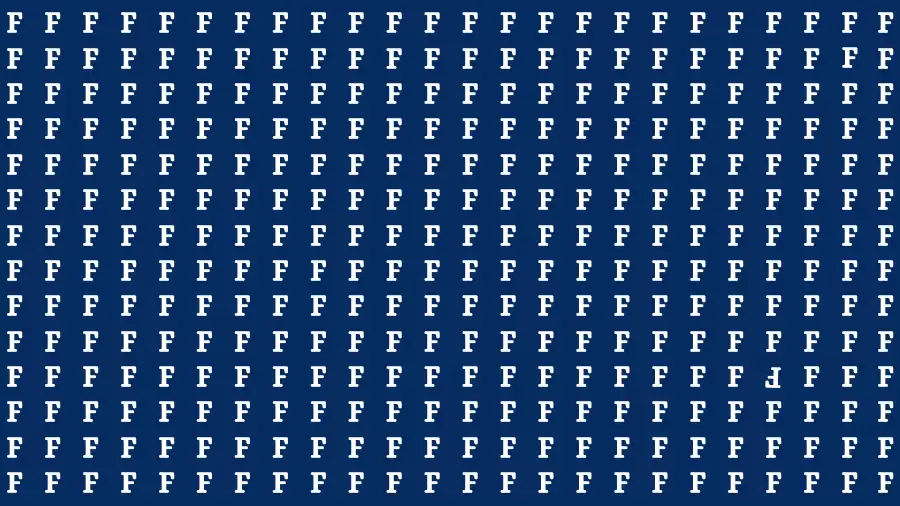 Observation Brain Challenge: If you have Eagle Eyes Find the Inverted F in 12 Secs