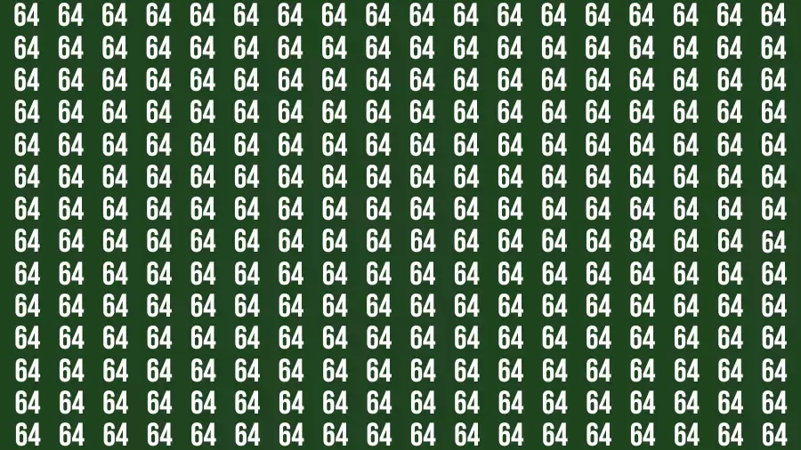 Test Visual Acuity: If you have Sharp Eyes Find the Number 84 in 15 Secs