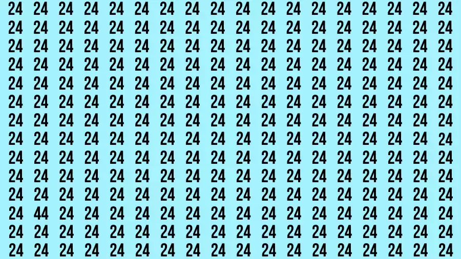 Observation Brain Challenge: If you have Hawk Eyes Find the Number 44 among 24 in 15 Secs