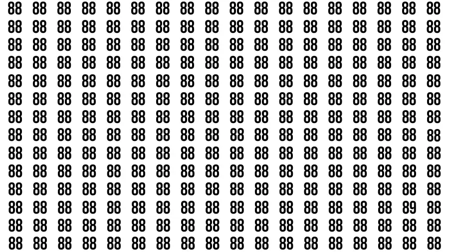 Test Visual Acuity: If you have Hawk Eyes Find the number 89 in 12 Secs