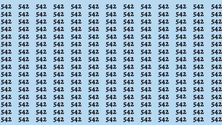 Observation Find it Out: If you have Sharp Eyes Find the number 342 in 20 Secs