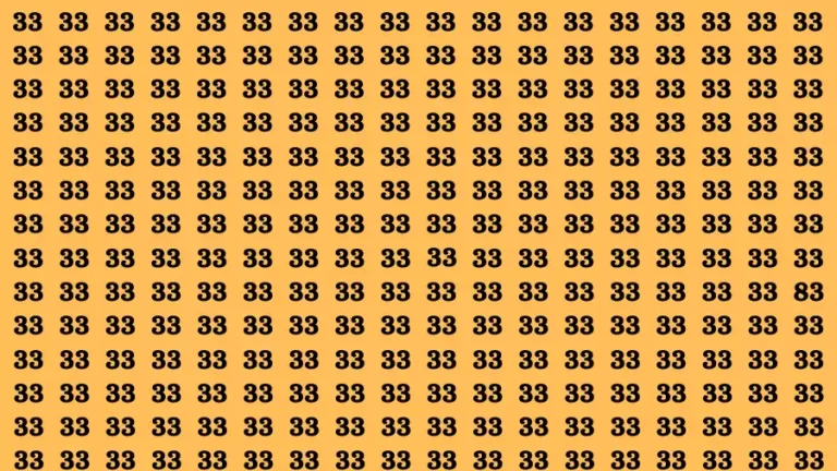 Brain Test: If you have Eagle Eyes Find the Number 83 in 15 Secs