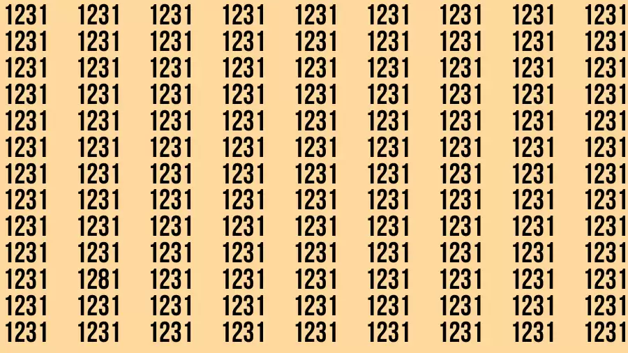 Observation Brain Challenge: If you have Eagle Eyes Find the number 1281 in 12 Secs