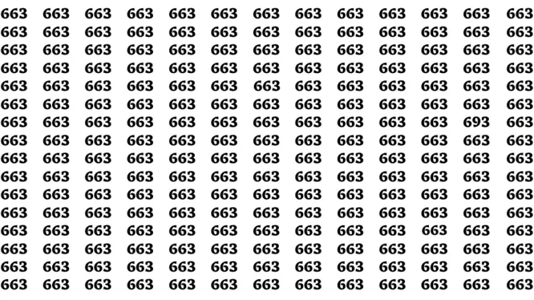 Observation Brain Challenge: If you have Eagle Eyes Find the number 693 in 12 Secs