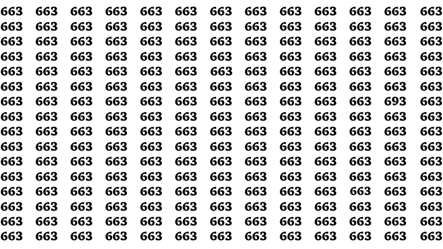 Observation Brain Challenge: If you have Eagle Eyes Find the number 693 in 12 Secs