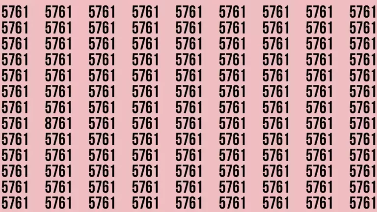 Brain Test: If you have Eagle Eyes Find the Number 8761 among 5761 in 15 Secs