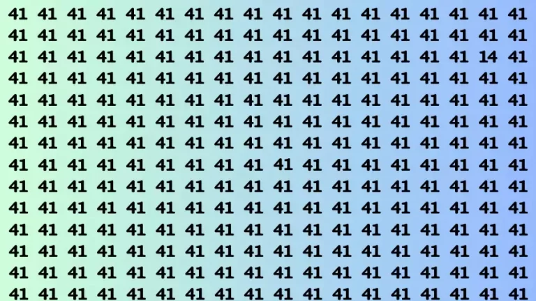 Brain Test: If you have Eagle Eyes Find the Number 14 in 15 Secs