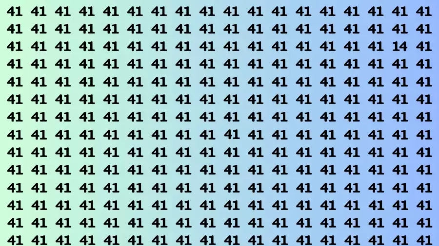 Brain Test: If you have Eagle Eyes Find the Number 14 in 15 Secs