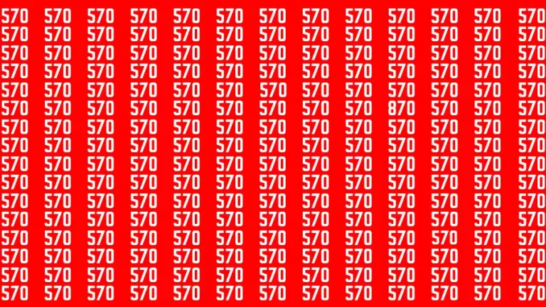 Observation Brain Challenge: If you have Sharp Eyes Find the Number 870 in 20 Secs