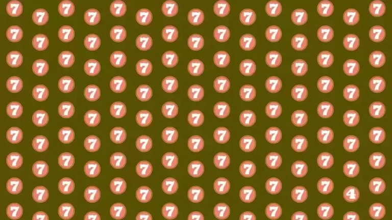 Observation Skills Test: If you have Eagle Eyes Find the number 4 among 7 in 9 Seconds?