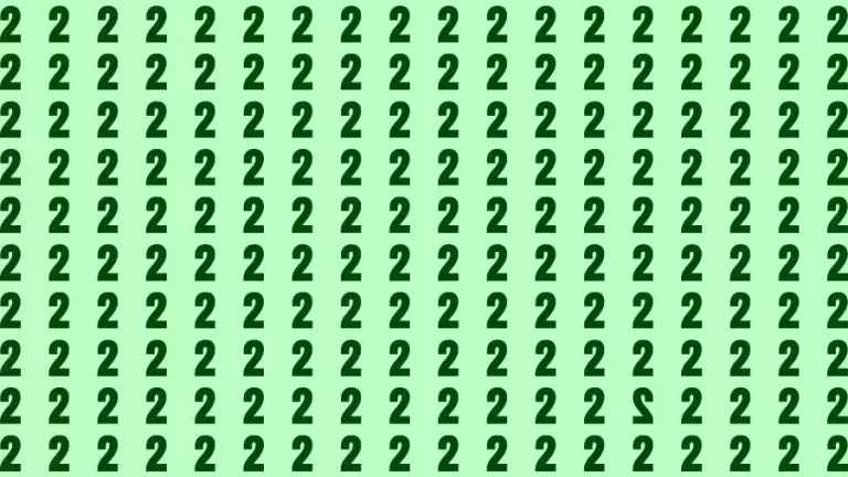 Observation Skills Test: If you have Sharp Eyes Find the inverted number 2 in 8 Seconds?