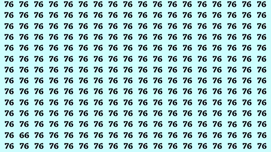 Observation Brain Test: If you have Hawk Eyes Find the Number 66 among 76 in 15 Secs