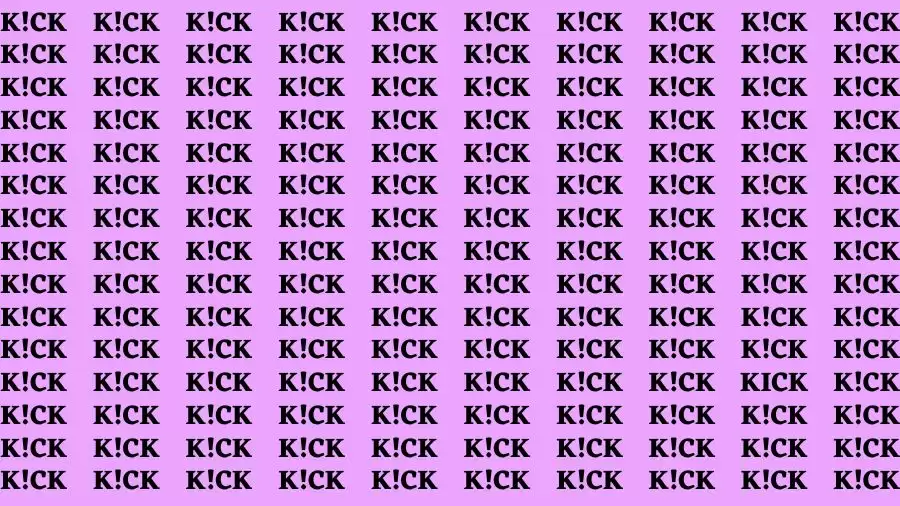 Observation Brain Challenge: If you have Hawk Eyes Find the Word Kick in 15 Secs