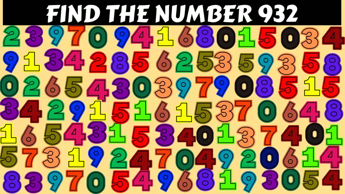 Observation Skill Test: If you have Sharp Eyes Find the Number 932 in 15 Secs